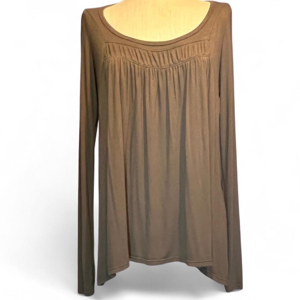 ❤️Free People Love Valley Long Sleeve Top in Deep Olive Green - Picture 3 of 6